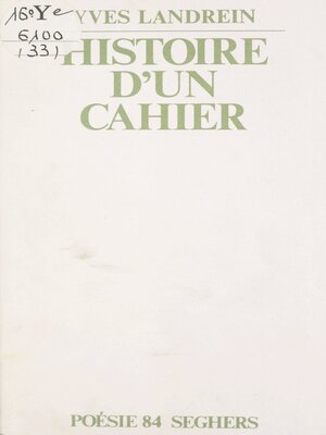 cover image of Histoire d'un cahier